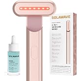 Solawave 4-in-1 Radiant Renewal Red Light Therapy Wand &amp; Renew Complex Activation Serum | Beauty Device for Face &amp; Neck | Serum Boosts Anti-Aging Effects, Reduces Wrinkles, Dark Circles &amp; Puffiness