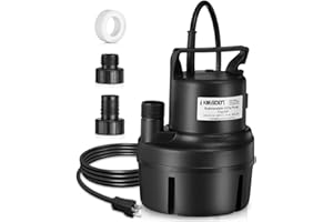 Limodot Submersible Water Pump, Thermoplastic Portable Utility Pump with 25ft Long Power Cord for Swimming Pool Garden Pond Basement Window Wells