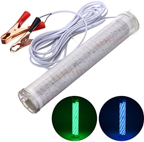 wuchance 12V 30W LED Green/Blue Underwater Submersible Waterproof Fishing Light (Color : Blue)