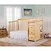 Dream On Me Brody 5-in-1 Convertible Full-Size Baby Crib & 3-Drawer Changer in Natural, Pinewood, GreenGuard Gold & JPMA, 1” Changer Pad, 3 Mattress Heights, Converts to Toddler & Full Size Bed