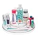 mDesign Spinning Two-Tier Lazy Susan Turntable Storage Tray - Rotating Organizer for Bathroom Vanity Counter Tops, Dressing Tables, Makeup Stations, Dressers - 11.5