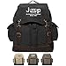 Jeep An American Tradition Canvas Rucksack Backpack with Leather Straps & Bottom