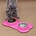 Super Design SUPERDESIGN Stainless Steel Water Food Pet Feeder Bowls with Non-Skid No Spill Silicone Mat, Pet Food Scoop Water Bowls for Small Dogs Puppy Cat Kitten Bowls-Pink