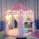 IsPerfect Kids Indoor Princess Castle Play Tents,Outdoor Large Playhouse With Led Lights,Perfect Outdoor Child Toys - 55