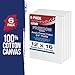 U.S. Art Supply 12 x 16 inch Stretched Canvas 12-Ounce Primed 6-Pack - Professional White Blank 3/4