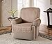 Innovative Textile Solutions, Microfiber Furniture Protector Recliner Wing Chair, Perfect Chair Protection, Comfortable Easy Stretch Fabric, Protect Against Spills and Stains (Natural)
