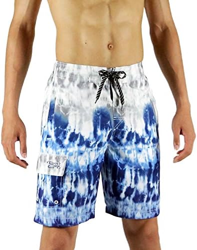 SAFS Men's Board Shorts Swim Trunks Aqua - Swimwear - Casual Shorts Blue 34
