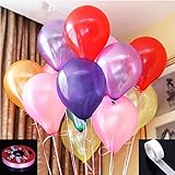 Balloons, iParycool 10 inch Assorted Color Natural Latex Balloons for Birthday Party Decorations and supplies - 100pcs