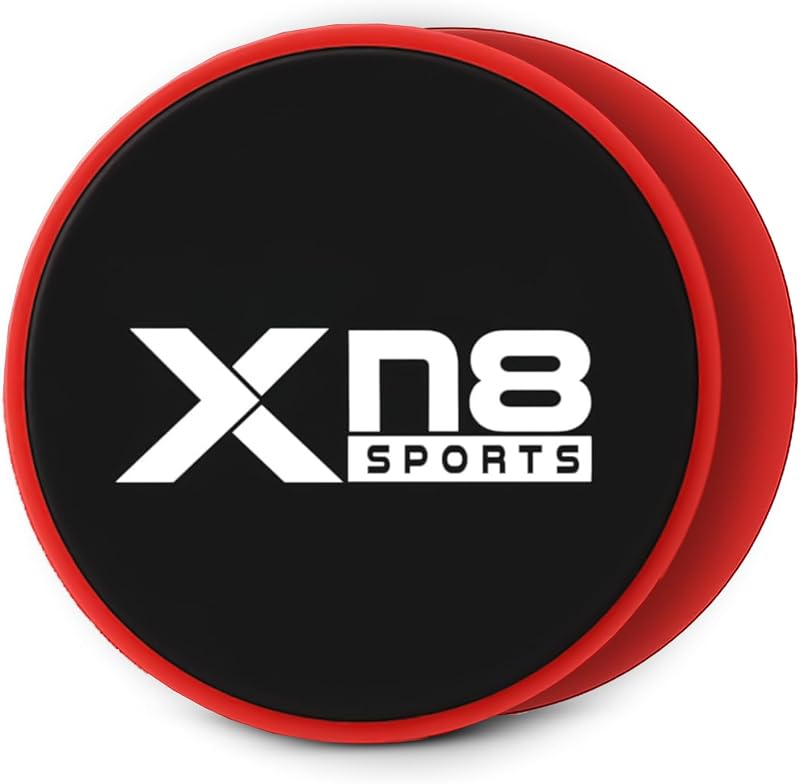 Xn8 Sports Exercise Core Sliders Dual-Sided Gliding Discs Pack of 2
