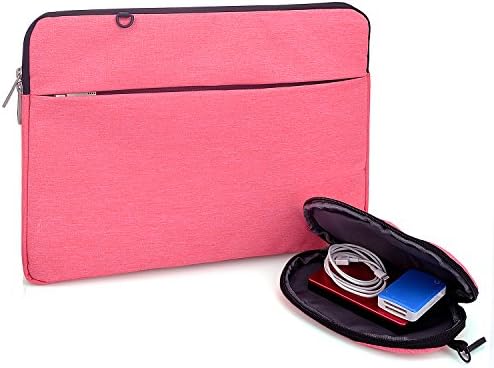 Cartinoe Laptop Sleeve 15-15.6 Inch Waterproof Fabric Laptop Bag Carrying Case for MacBook Pro 15 / HP Asus Acer 15.6 inch Ultrabook Notebook 15 inch Computer Case with Accessory Pocket, Pink