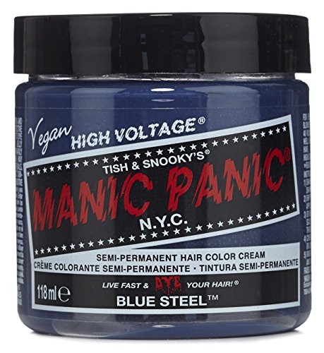 Manic Panic Semi-Permament Haircolor Blue Steel 4oz Jar (3 Pack)