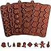 4 Pack Chocolate Silicone Mold, Candy Mold, Chocolate Cake Decoration, Jelly, Fudge, Christmas-themed Chocolate Candy Mold