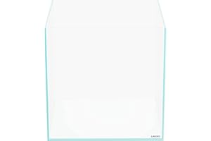 LANDEN 36C 43.5L Cube Aquarium, Unframed, Low Iron Aquarium, 36 x 36 x 36 cm (W x D x H), 5mm Thickness, with Nano Foam Level