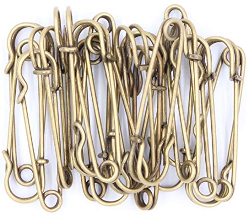 LeBeila Heavy Duty Safety Pins - Stainless Steel Safety Pins for Blankets/Skirts/Kilts/Crafts Metal Large 20pcs in Bulk (2.4 inch, Bronze) - Thumbnail 7