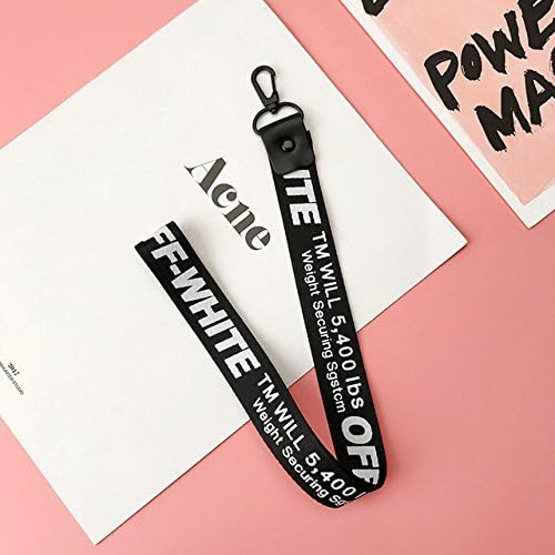 NATTEL New Off White Ribbon Band Keyring Key Rings For Women Bag Charms Short and Long Ribbon For Phone Case Wallet Keychain Key Chain