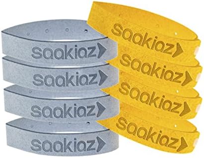 Saakiaz 8 PACK Mosquito Repellent Bracelets - All Natural bugband, No Bite Spray ★ DEET-Free Pest Control product, Insect bug repeller, Protection from Mosquitoes, Flies, and Other Insects and Bugs!