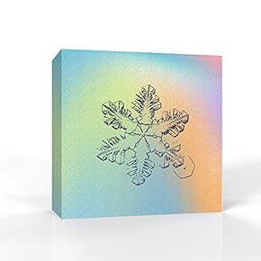 Canvas Wall Art - Snowflake Theme - Modern Home Art Stretched and Framed Ready to Hang - 12x12 inches