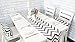 Uphome 1pc Classical Chevron Zig Zag Pattern Table Runner - Cotton Canvas Fabric Table Top Decoration, Grey and White