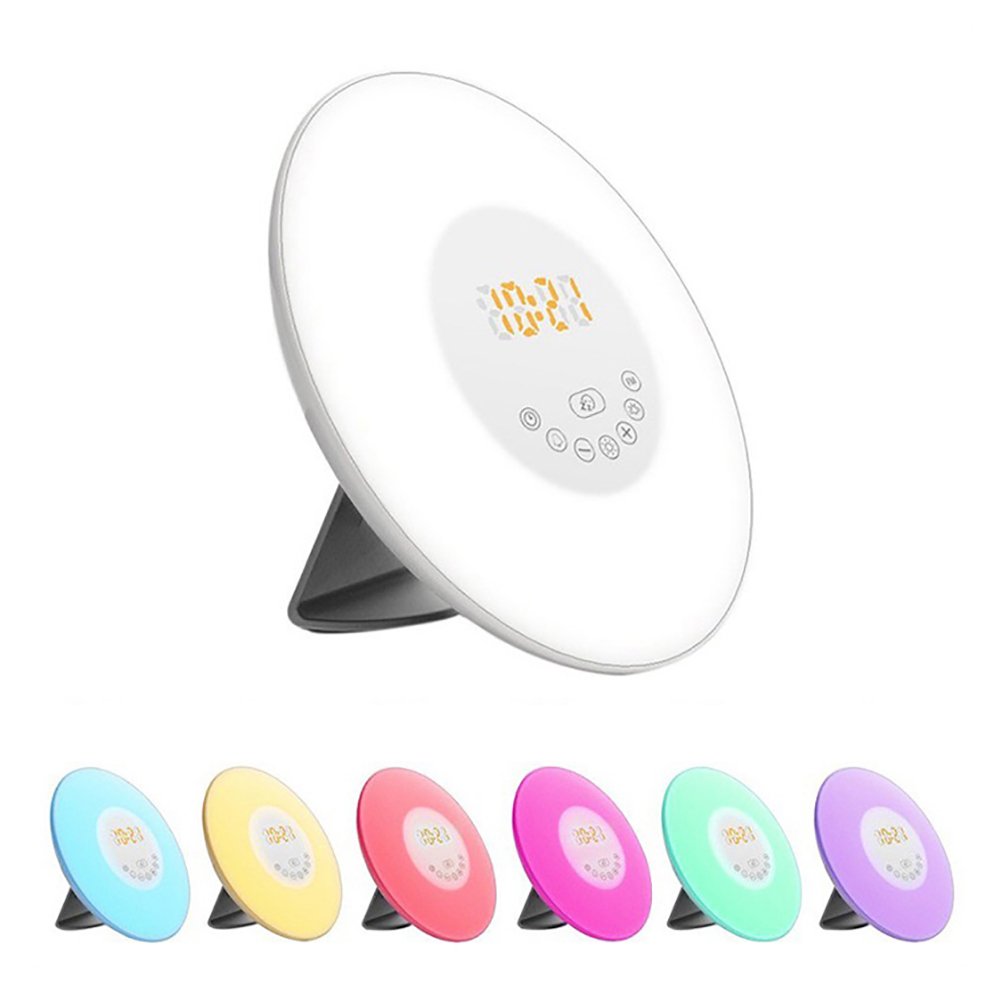 Reloj despertador de luz de despertador con simulación de salida del sol