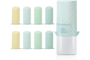 Mrsdry 8 Pack Silicone Bottle Covers, Leak Locks, Elastic Sleeves for Leak Proofing, Travel Size Container Sleeves, Accessories for Shampoo, Body Wash, Skincare Bottles