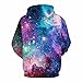 SAYM Unisex Galaxy Pockets 3D Pullover Hoodie Hooded Sweatshirts Hoodies NO21 XL