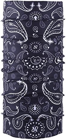 TETA KALILY 16-in-1 Lightweight Sports & Casual Paisley Headwear Headband Bandana Neck Gaiter, Balaclava, Helmet Liner, Face Mask for Sports, Outdoor Camping, Fishing, Party etc