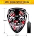 LED Halloween Mask - Aditomo LED Purge Mask Glowing Mask LED Mask Light Up Mask for Halloween Festival Party Adults Children White