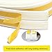 Insulation Door Strip Kit, 66Ft Long Weather Stripping Doors and Windows Soundproofing Anti-Collision Self-Adhesive Weatherstrip Rubber Door Seal Strip(Pack of 2, White)