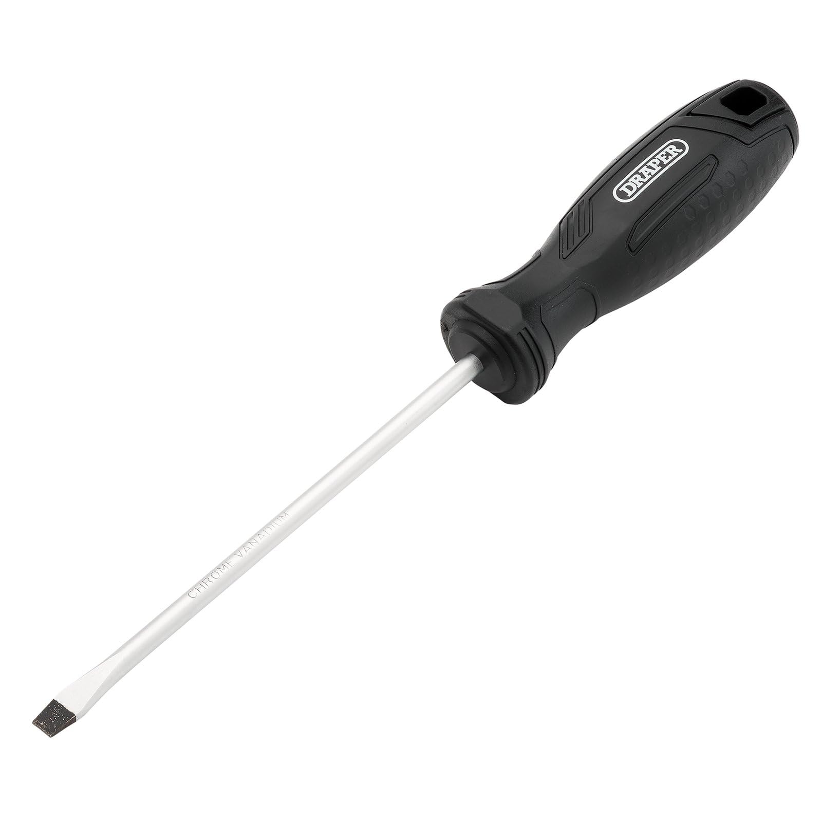 Draper Slotted Hard Grip Screwdriver, 5.5 x 125mm - 13536 - Magnetic Tip, CRV Blade