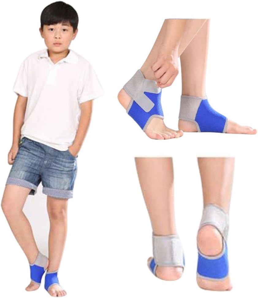 Sport Unisex Child Ankle Brace, Fitness Adjustable Breathable Non Slip Sleeve Double Magic Sticker Compression Ankle Support Wraps for Sport, Ankle Sprain, Injury Recovery: Sports & Outdoors