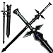 Dream2reality Cosplay sword art online Kirigaya Kazuto kirito Black - Dark Repulser Medium Carbon Steel Sword