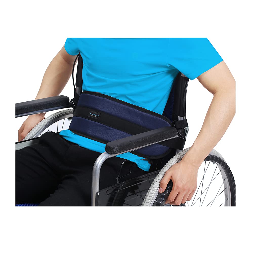 NEPPT Wheelchair Seatbelt Restraints for Dementia Patients Fall Prevention for Elderly Wheelchair Safety Harness for Adults Chair Seat Belt Adjustable Waist Support Straps to Prevent Sliding