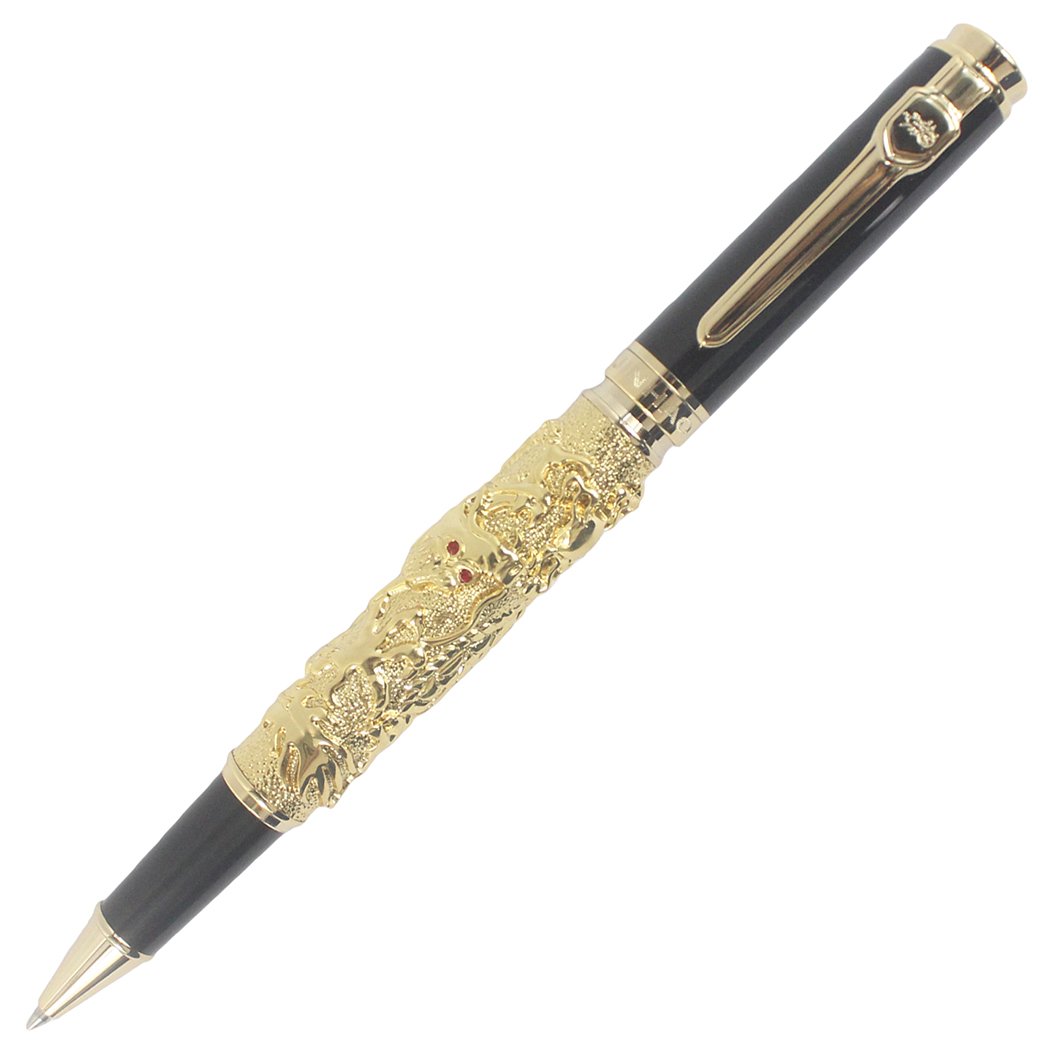 Abcsea Collectible Auspicious Dragon Rollerball Pen - Gold