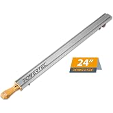 POWERTEC 24 Inch Circular Saw Guide/Straight Edge Guide for Router Tool, Jigsaw, Circular Saw and Drill Press, Saw Guide for Cutting Plywood and Routing Dado Slots for Woodworking, 1 pack (71705)