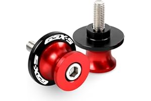 GZYWMJZ Pack of 2 Motorcycle Swing Arm Spools For Suzuki GSX-S GSXS 750 1000 GSX-S1000/F KATANA GSX-8S 2023 2024 GSX-S1000 GT Accessories, M8 Swingarm Slider Stand Paddock Screw (Red)