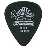 Dunlop 488P.88 Tortex Pitch Black, .88mm, 12/Player's Pack
