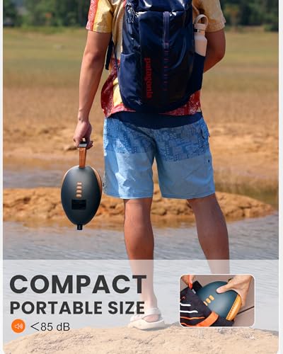 OutdoorMaster 20PSI High Pressure SUP Air Pump The Dolphin - Quick Air Inflator & Auto-Off, 12V DC Car Connector for Inflatable Stand Up Paddle Boards, Boats, Water Sports