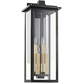 Quorum 7127-4-69 Transitional Four Light Lantern from Westerly Collection in Black Finish,