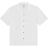 GUESS Mens Short Sleeve Liam Jacquard Knit Shirt