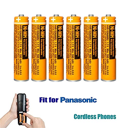 pyanz AAA Nimh Rechargeable Batteries， 6Packs 1.2V 550mAh HHR55AAABU