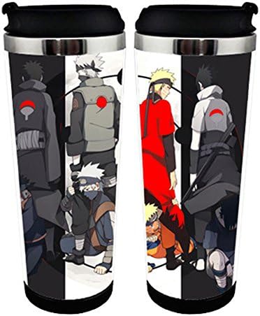 Anime Naruto Cosplay Stainless Steel Travel Coffee Mugs Cartoon Tea Milk Mugs Cups (J)