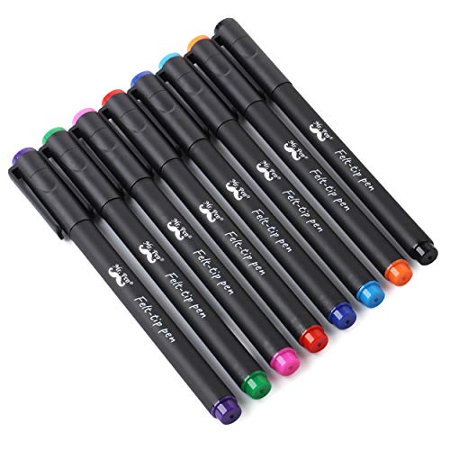 Mr. Pen Felt Tip Pens, Pens Fine Point, Pack of 8, Fast Dry, No Smear