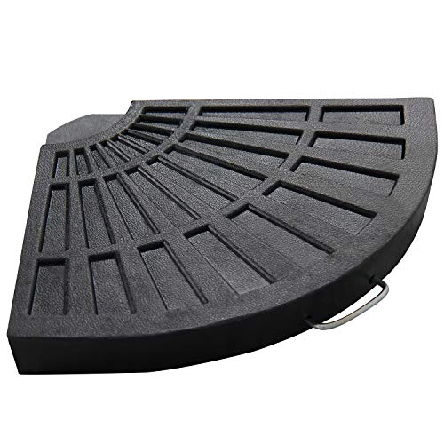 HOMEFUN 42lbs Fan Shaped Resin Umbrella Base Weights Stand for Outdoor