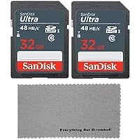 2 Pack SanDisk 32 GB Class 10 SDHC Flash Memory Card works with Bestguarder HD IP66 Infrared Night Vision Game & Trail…