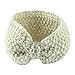 Voberry®Lady's Lovely Winter Crochet Flower Bow Knitted Winter Warmer Head wrap Hair accessories (White)