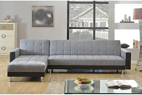 Luxury Canape D Angle Reversible Convertible En Simili Et Tissu 5