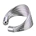 Fashion Women Noble Jewelry 925 Silver Ring Set in Many Hoops Open Free Yards