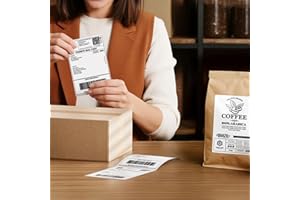 4x6 Thermal Labels, 100 Fanfold Shipping Label for Address, Mail, Product Logo, Compatible with Rollo and 241bt, D520BT, B246