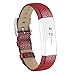 For Fitbit Alta Bands, Genuine Leather Replacement Bands for Fitbit Alta and Fitbit Alta HR #B Red