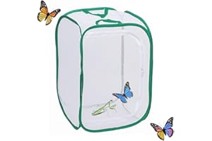 40×40×60cm Foldable Mesh Butterfly Habitat Cage, Esforzarse Butterfly Net, Collapsible Insect Mesh Cage, Stick Insect Enclosu